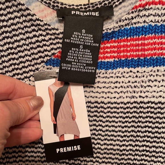 Premise Digital Stripe Multicolored Dress Small - Picture 2 of 3